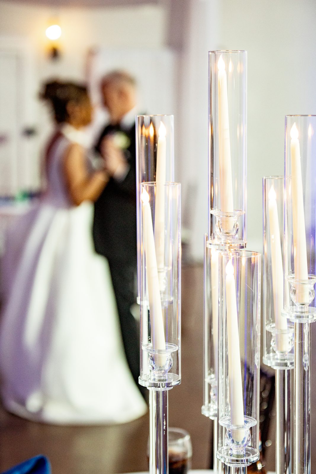 De and Kyle's first dance among candlelight